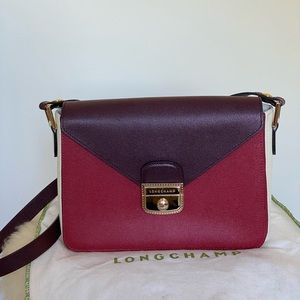 Longchamp heritage leather crossbody bag